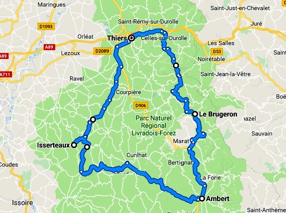 THIERS - AUVERGNE'S VIEWS & VOLCANOES -Thiers-tour-a for the stop over day