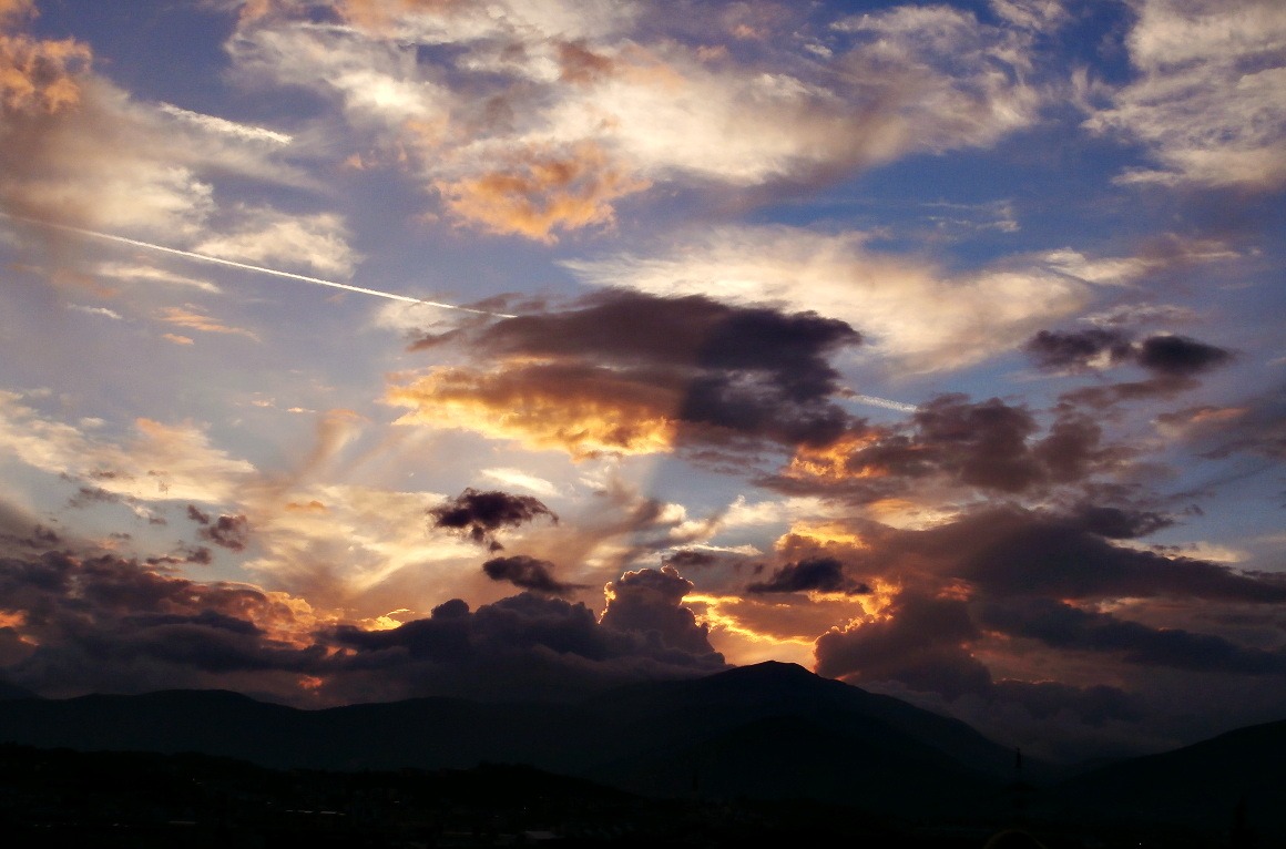 Road to L'Aquila--sunset-at-L'aquila - The end of the Journey