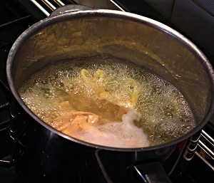Pasta on a rolling boil