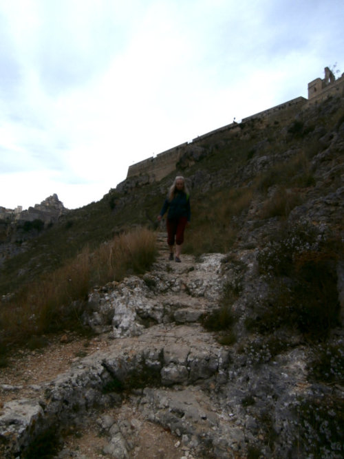 Going down into the Ravine - Matera at Sunrise