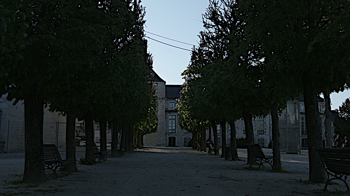Chartres - A Shaded area behind the Cathedral