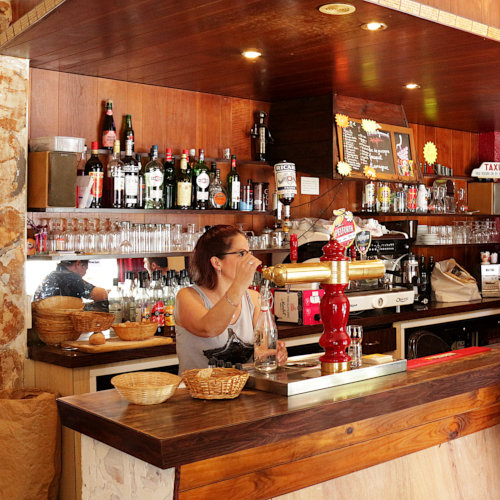 La Ferte St Aubin - The bar at Au Bistro Gourmand