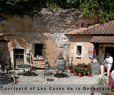 IN SEARCH OF TROGLODYTES - The courtyard of Les Caves de la Genevraie