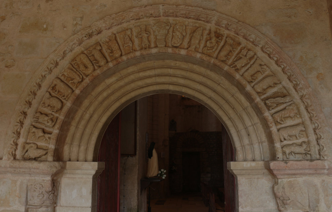 Lusignan - Church of Notre Dame & Saint Junien Doorway