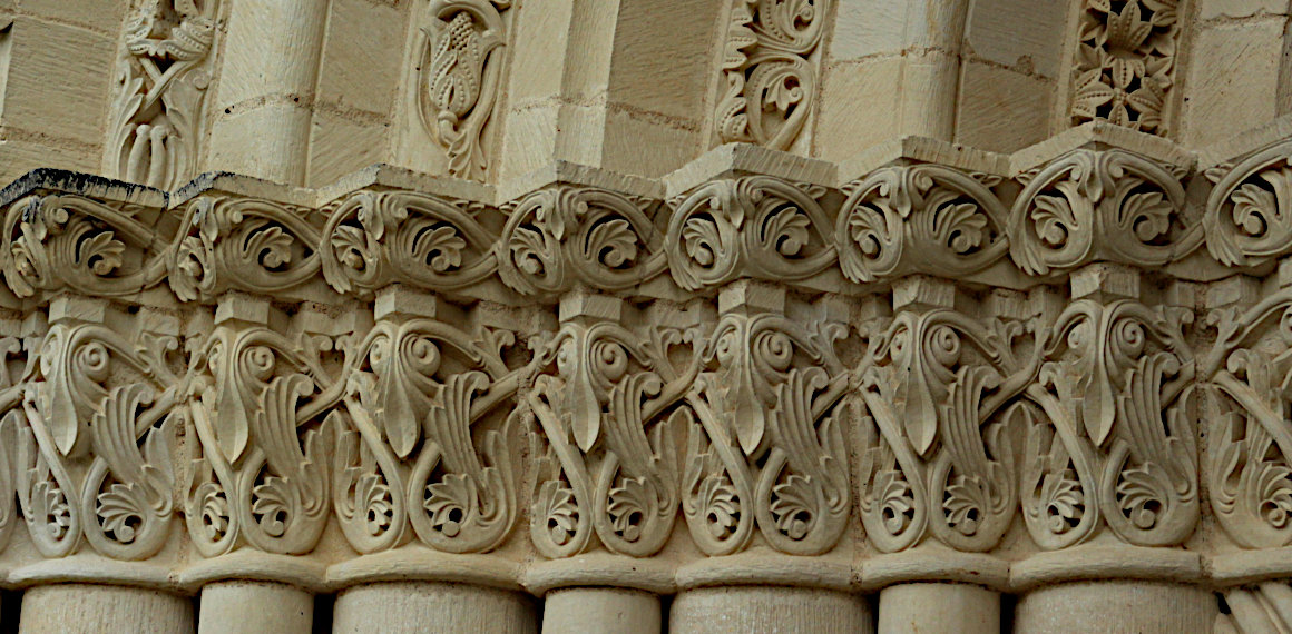 A FIELD OF CARVED MASONRY - Repeat Foliage Pattern